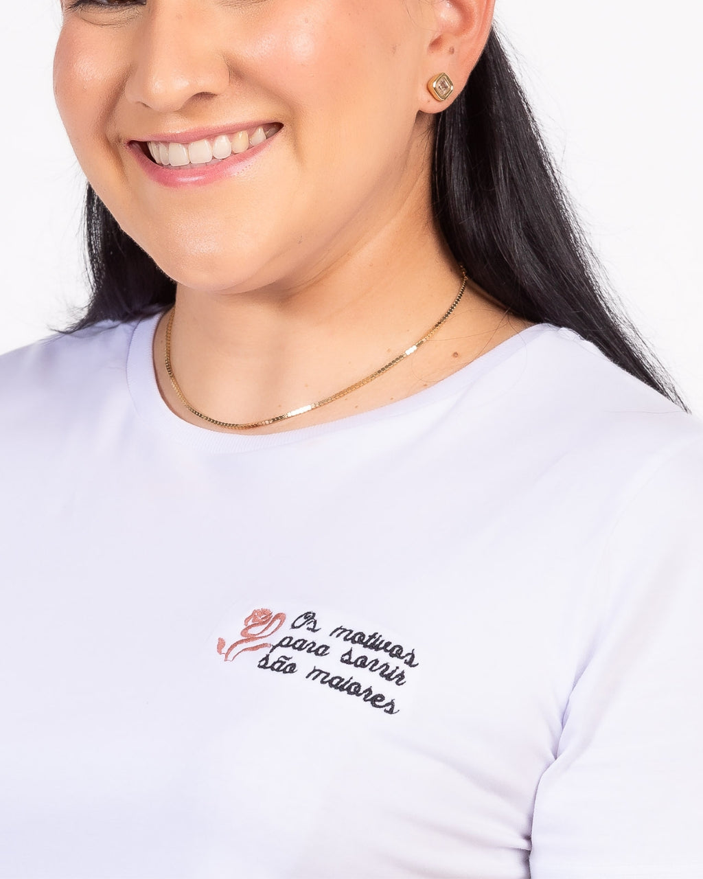 Camiseta “Os Motivos para Sorrir”